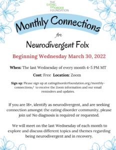 Monthly Connections - Neurodivergent Folx @ Virtual