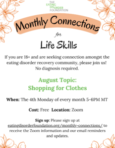 Monthly Connections - Life Skills @ Virtual