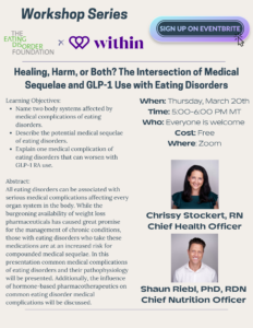 Healing, Harm, or Both? The Intersection of Medical Sequelae and GLP-1 Use with Eating Disorders @ Virtual